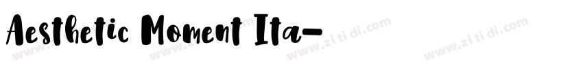 Aesthetic Moment Ita字体转换